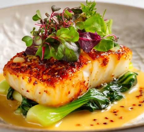 Pan Seared Halibut with Chili Butter