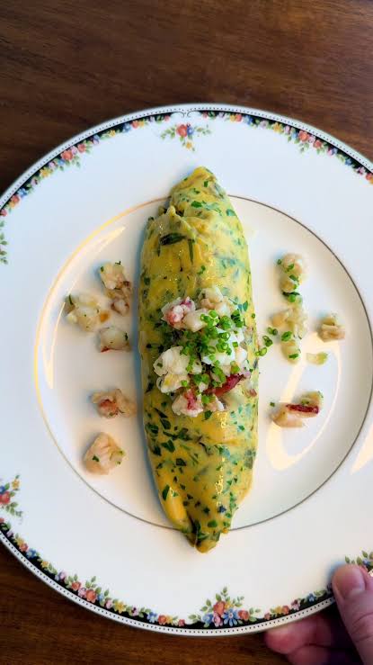 Lobster Omelette with Soft Herbs